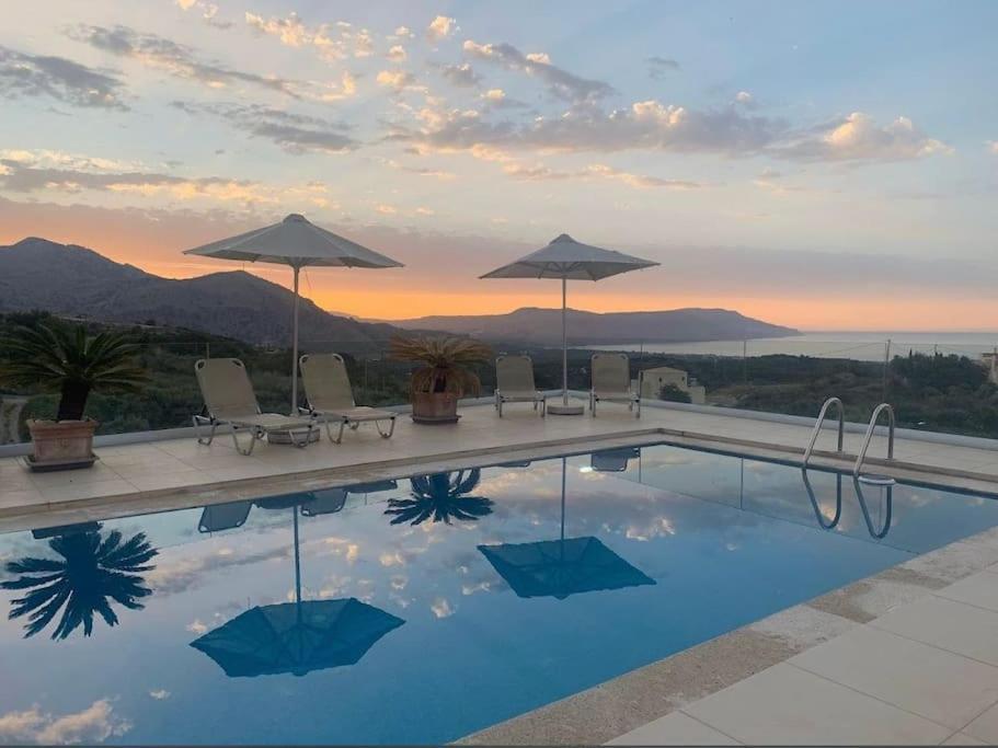 Villa Vuna - Private Pool -Sea View Chania  Luaran gambar